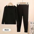 thumbnail image 3 of Conjunto de ropa interior térmica para niños, calzoncillos largos para niños con suéter de algodón acolchado de vellón, pijamas de invierno, 3 of 5