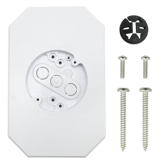 1PC White Outdoor Light Mounting Block, Siding Mounting Kit with Built-in Electrical Box for Easy Installation,  for 1/2 inch Vinyl and 4 inch Siding
