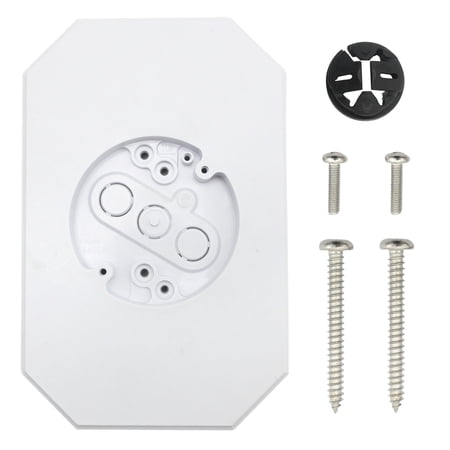 1PC White Outdoor Light Mounting Block, Siding Mounting Kit with Built-in Electrical Box for Easy Installation, for 1/2 inch Vinyl and 4 inch Siding