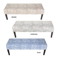 thumbnail image 3 of Sole Designs Kaya Sediment Trim Upholstered Classic Long Bench - Espresso Legs black / off-white, 3 of 5