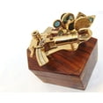 thumbnail image 2 of Nagina International Calvin Antiques Nautical Nautical Sextant with Wood CASE- Unique Brass Sextant, 2 of 4