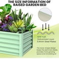 thumbnail image 4 of 2-Pack Large Raised Garden Bed Kit with Open Base,Outdoor Galvanized Metal Patio Planter Box with Safety Rubber & Gloves for Vegetables Flowers, 4 of 8