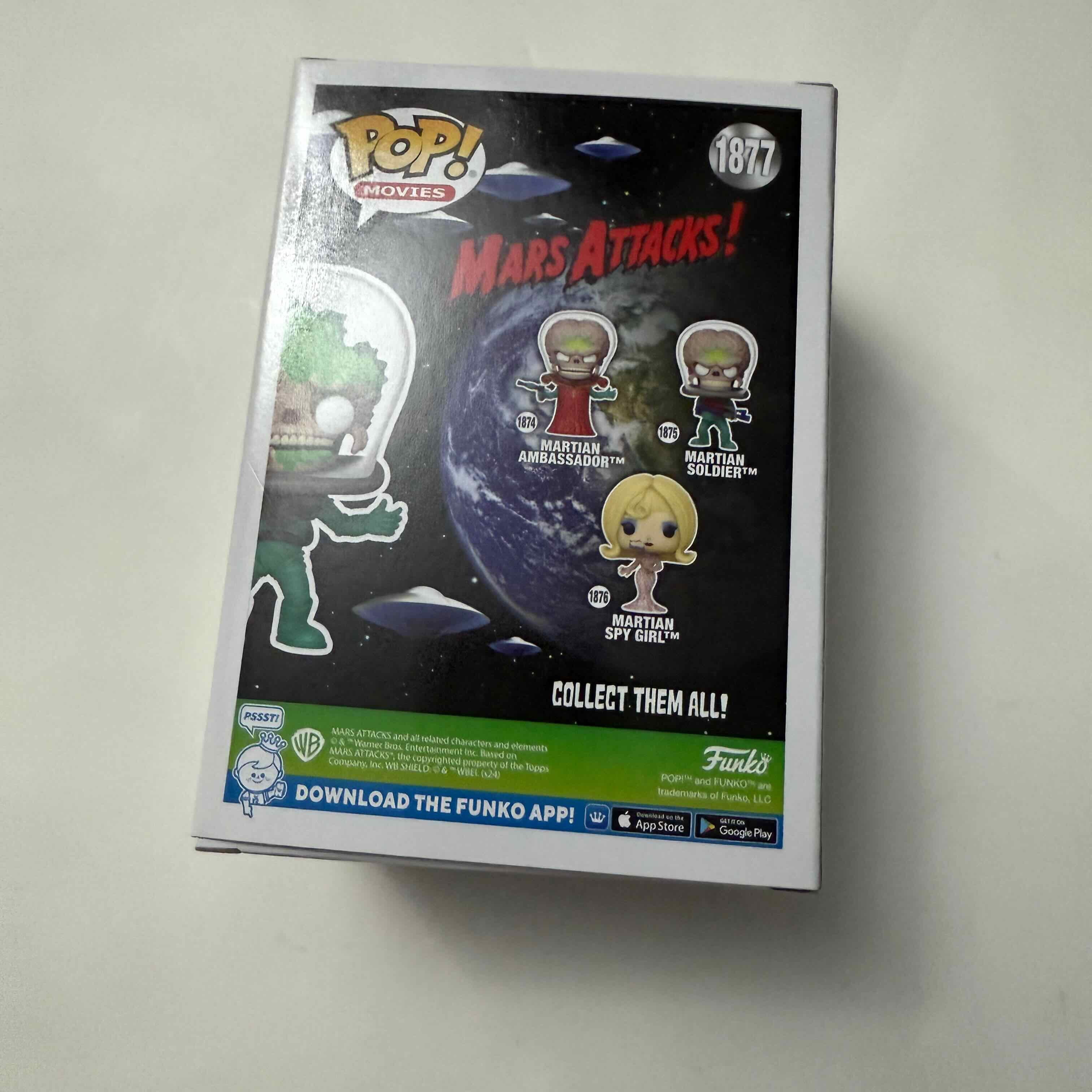 Funko POP! Movies Mars Attack #1877 Martian Soldier (Chase) & Protector
