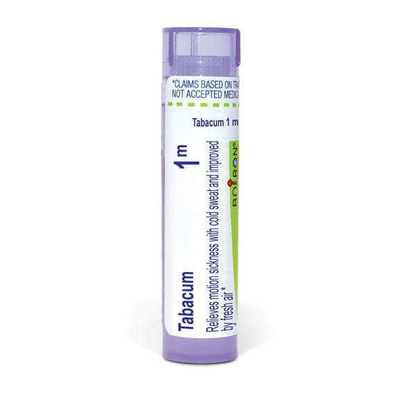Boiron Tabacum 1M, Homeopathic Medicine for Motion Sickness With Cold Sweat And Improved By Fresh Air, 80 Pellets