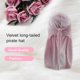 thumbnail image 4 of Minnieouse 6 uds. Velour Headwraps estilos bohemios durabilidad colores surtidos Color brillante sombrero de pirata estilo musulmán gorro de pelo Sombreros Rosa, 4 of 5