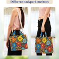 thumbnail image 4 of FORMRS Womens Corduroy Tote Bag Crossbody Shoulder Handbag with Pocket, Cartoon Flowers, 4 of 7