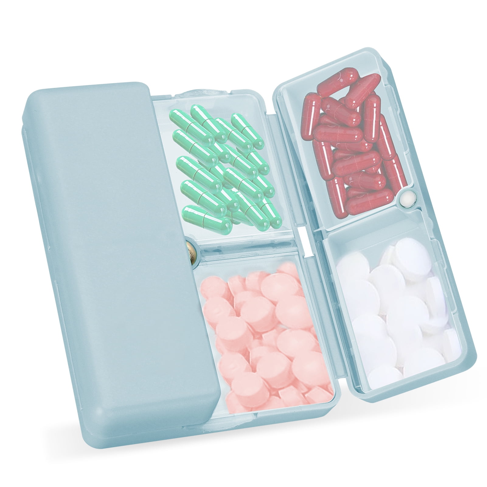 Skycase Pill Organizer, [2 Pack] Pill Cases, [Folding Design] Weekly