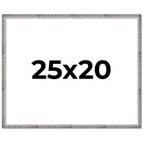 25x20 Frame Silver Grey Distressed Solid Wood Picture Frame | 0.75 Inch Moulding Width | Interior