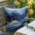 thumbnail image 6 of Abstract Art Throw Pillow Cover Gold Blue Gradient Marble Texture Cotton Linen Cushion Cover Throw Pillow Case with Invisible Zipper for Couch Sofa Bed Chair Car 20x20 Inch, 6 of 10