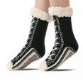 thumbnail image 1 of Ultra-thick Cashmere Slipper Home Socks,Slipper Socks With Non Slip Slipper, 1 of 5