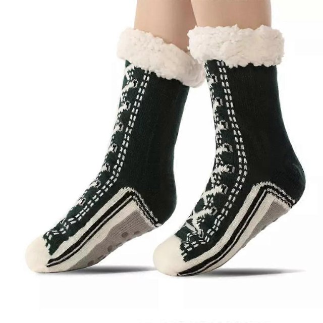 Ultra-thick Cashmere Slipper Home Socks,Slipper Socks With Non Slip Slipper