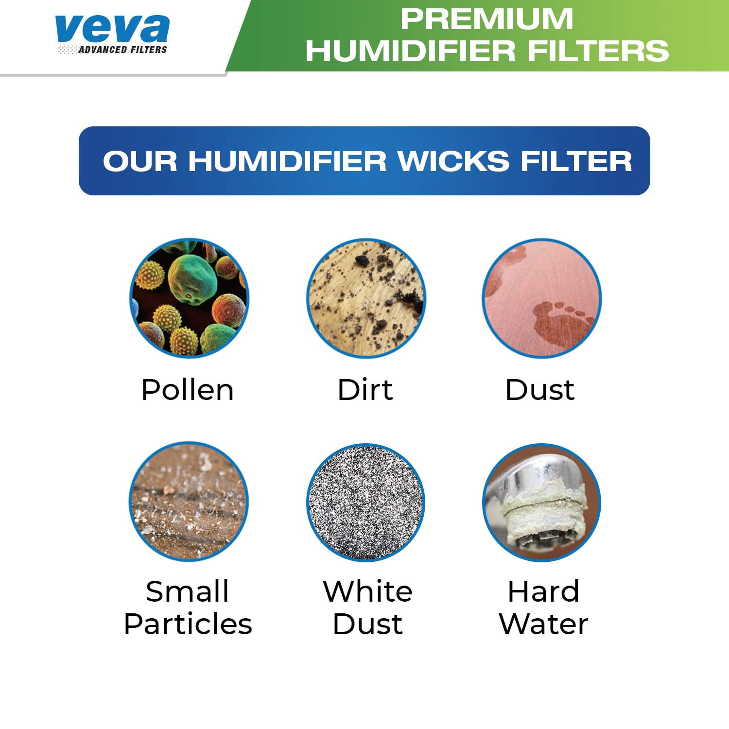VEVA 3 Pack Premium Humidifier Replacement Filters for HW Filter E