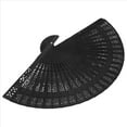 thumbnail image 2 of Rollbacks & More 8 Inch Chinese Japanese Folding Fan Original Wooden Hand Flower Bamboo Pocket For Home Decor Party Decoration-Black, 2 of 9