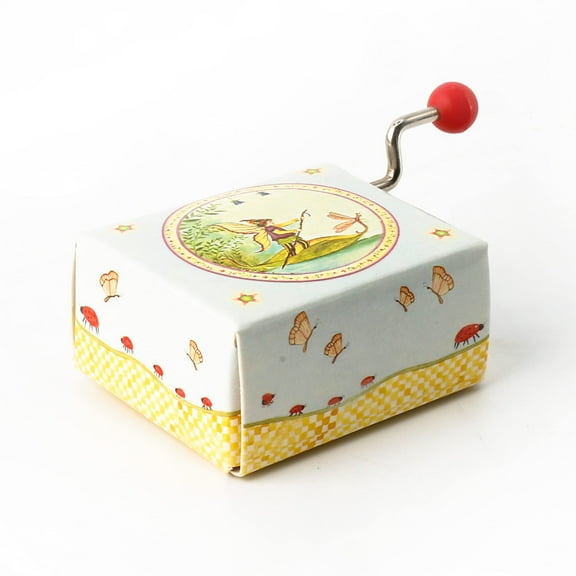 Enchantmints Music Box - Hand Crank Music Boxes for Girls & Boys Gift |Beautiful Dreamer Tune with Cute Original Watercolor Art Design | Ideal Gift for Christmas & Holidays