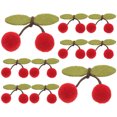 thumbnail image 3 of Plush Cherry Balls 10Pcs Red For Girls Crafts And Pompoms Craft, 3 of 9