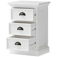 thumbnail image 3 of Pemberly Row Contemporary 3-Drawer Nightstand in Pure White Finish, 3 of 6