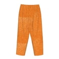 thumbnail image 4 of Kdxio Women's Comfy Stretch Orange Glitter2Print Drawstring Pajama Pants-Medium, 4 of 9