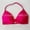 Berry, variant on Women Backless Spaghetti Strap Camisole Sports Bra, Seamless Pleated Light Support Cropped Yoga Workout Top with Pads, Solid Black Spring Active Wear