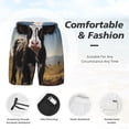 thumbnail image 3 of Rateoe Cute Prairie Cow Pattern Men’s Swim Shorts with Compression Liner – Double-Layered Quick-Dry Swimwear, Comfortable & Stretchy Beach Shorts-Medium, 3 of 6