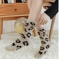 thumbnail image 6 of 5Pair Women Warm Soft Plush Slipper Sock Winter Fluffy Microfiber Crew Socks Casual Home Sleeping Fuzzy Cozy Sock, 6 of 6