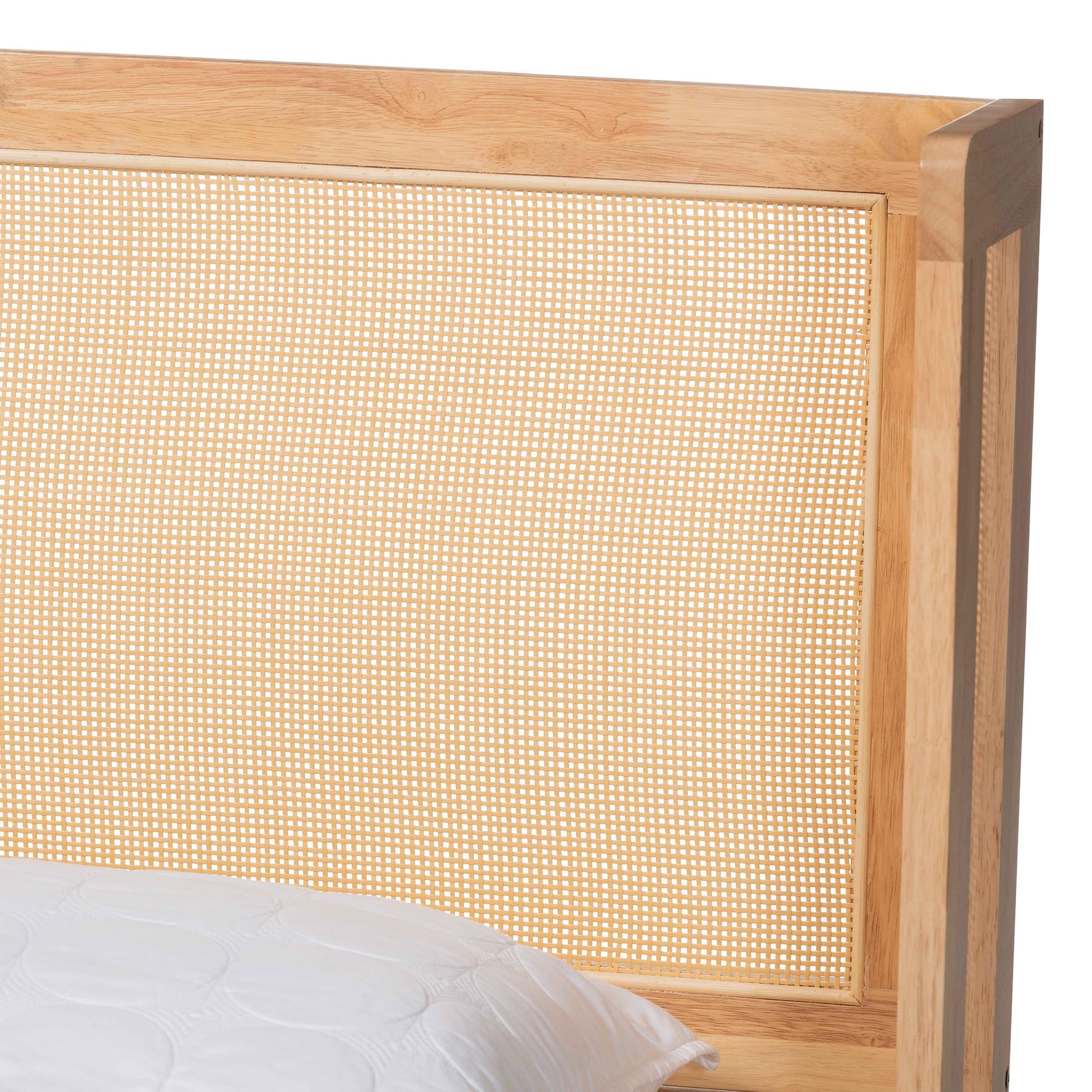 Baxton Studio Glennis Japandi Platform Bed, Queen, Natural Brown