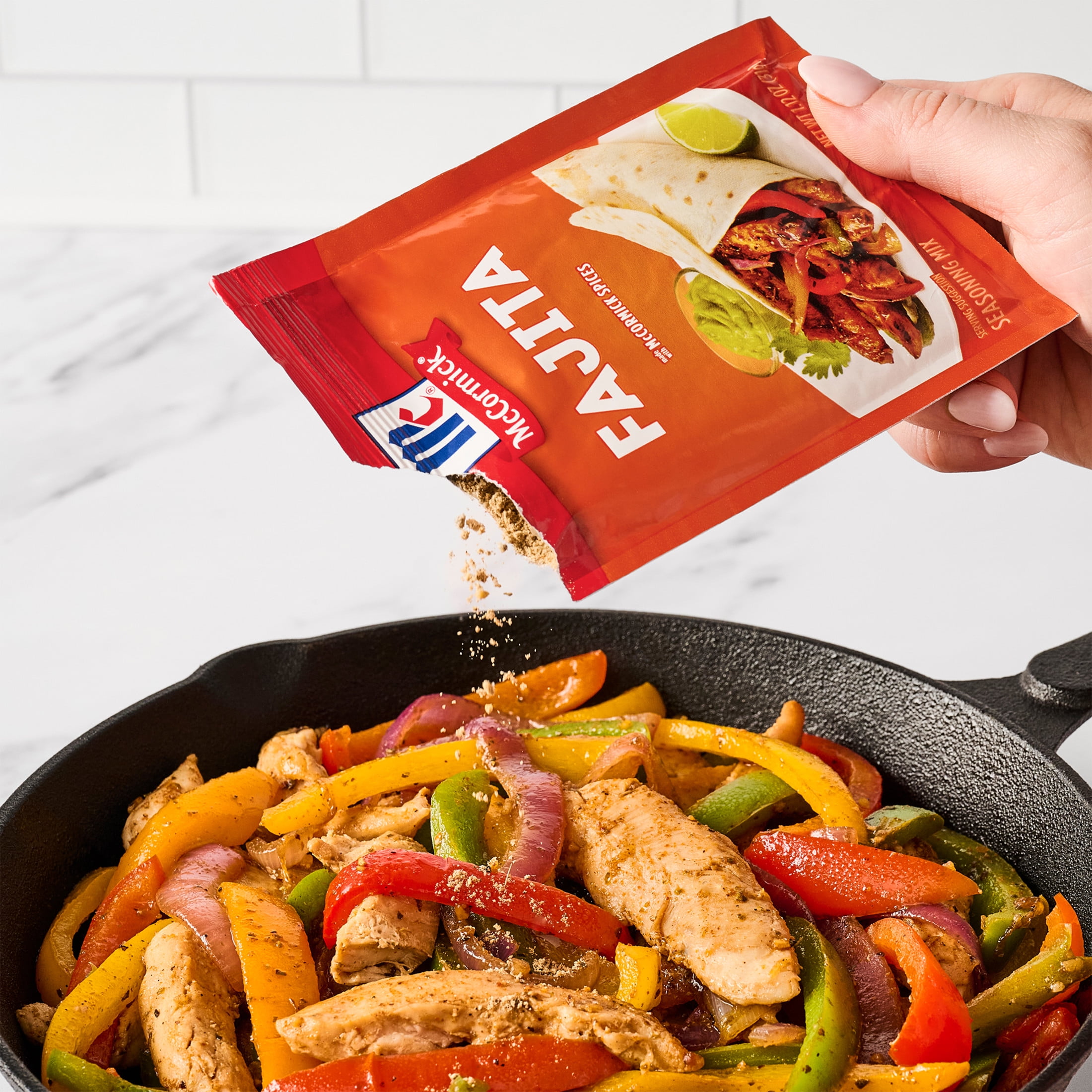 (8 pack) McCormick Fajita Seasoning Mix, 1.12 oz Packet