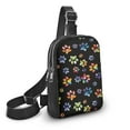 thumbnail image 2 of FOR U DESIGNS Colorful Dog Paw Sling Bag for Women Crossbody Bags Trendy Waist Packs Cute Small Chest Bags Travel Purse with Zipper PU Leather Womens Fanny Packs Waist Pack, 2 of 7