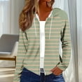 thumbnail image 2 of Jerdar Women Zip Up Hoodie with Pockets UPF Long Sleeve Jacket Lightweight Striped Print Sun Protection Shirt Top S, 2 of 6