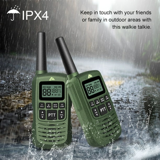 Ozark Trail Twoway Walkie Talkie, IPX4, 22 Channel, Green Walmart