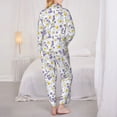 thumbnail image 6 of Goofa Daisies Flowers Printed Women’s 2 Piece Pajama Set Super,Pajamas Women's Long Sleeve Sleepwear Soft Button Down Loungewear Pjs Lounge Set Nightwear-Small, 6 of 9