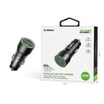 thumbnail image 3 of Esoulk 48W PPS Dual USB Ports (USB-C & USB-A), Fast Charging Transparent Car Charger with Glass Screen Protector for Samsung Galaxy S24 - Black, 3 of 9