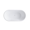 thumbnail image 2 of ANGELES HOME 57" Glossy White Acrylic Freestanding Bathtub with Chrome Overflow and Drain, 54 Gallon, 2 of 9