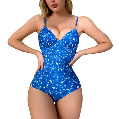 

Qufokar Hot Pink High Waisted Bikini Halter Romper Shorts Womens Summer Beach Fashion Print Swimsuit Bikini Swimsuit Swimwear Sports Bra And Shorts Set