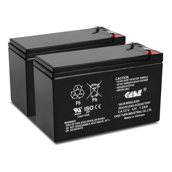 2 Pack Casil 12V 7.2AH UPS Battery Replacement for APC Back-UPS XS 1000