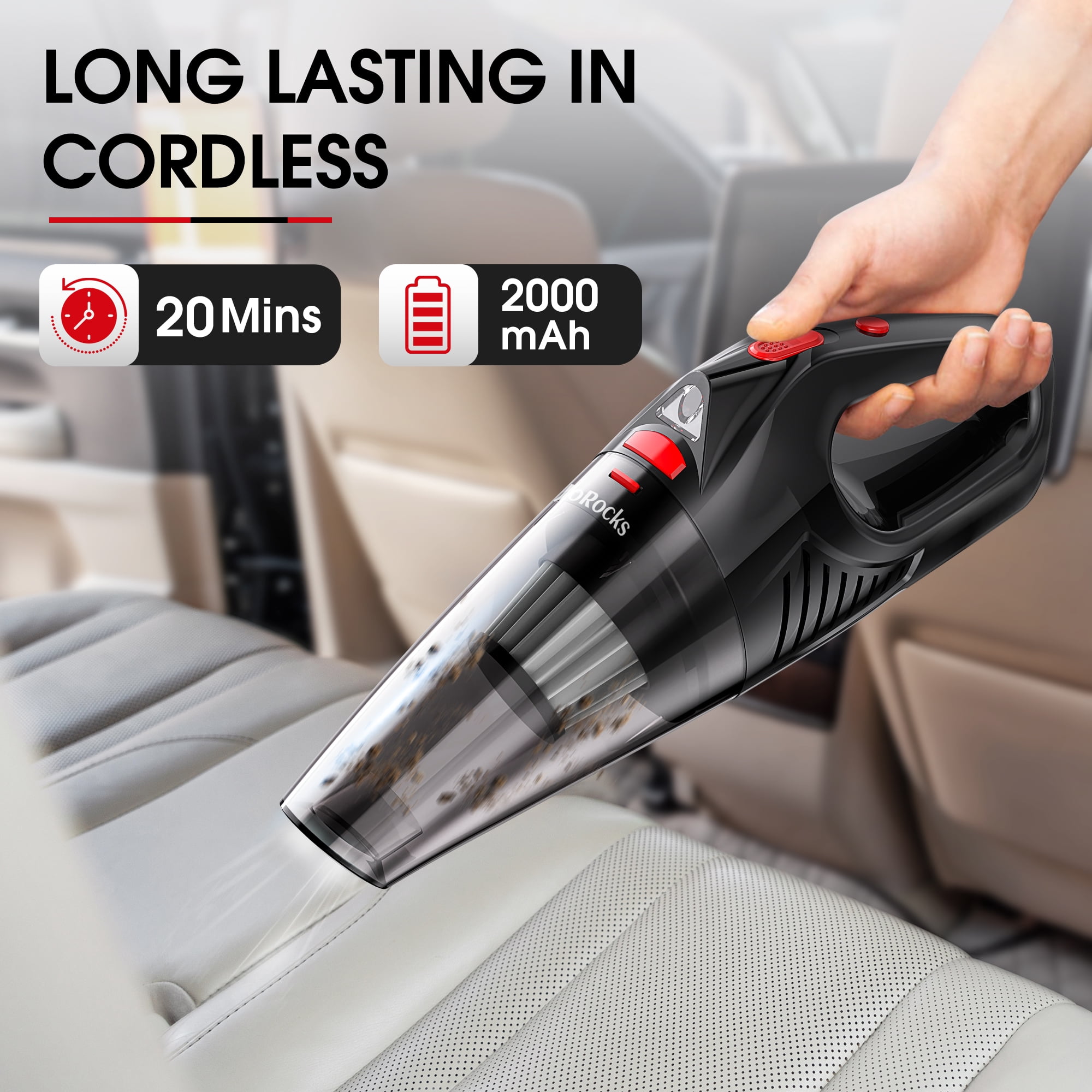 iFanze Cordless Car Vacuum Cleaner, Cyclone Handheld Duster