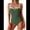 Military Green, variant on Dycnvjo Women'S Swimsuits Color Block Slimming Tummy Control Bathing Suit V Full Coverage Swimwear Rose Powder XXL