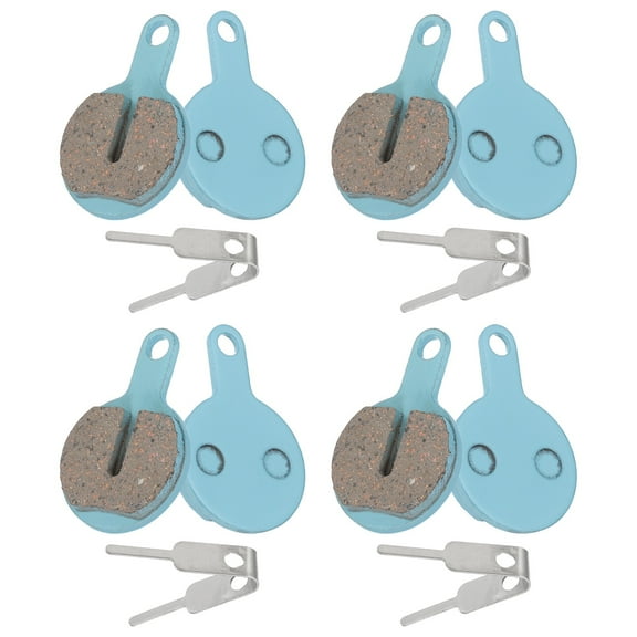 4set Disc Brake Pad 0.91" x 1.34" Semi-Metallic Bike Brake Pads with Spring for BB7 M355 M446 M640 Mountain Road Bikes, Blue