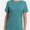 Aqua, variant on Womens Short Sleeve Basic Shirts Crewneck Tees Loose Fit Fashion Tops Casual Summer Clothes