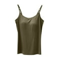thumbnail image 3 of Aboser Adjustable Spaghetti Stap Camisole Tops for Women Built in Bra Basic U Neck Tank Top Ultra Soft Sleeveless Workout Shirts Solid Color Chest Pads Layering Tops, 3 of 4