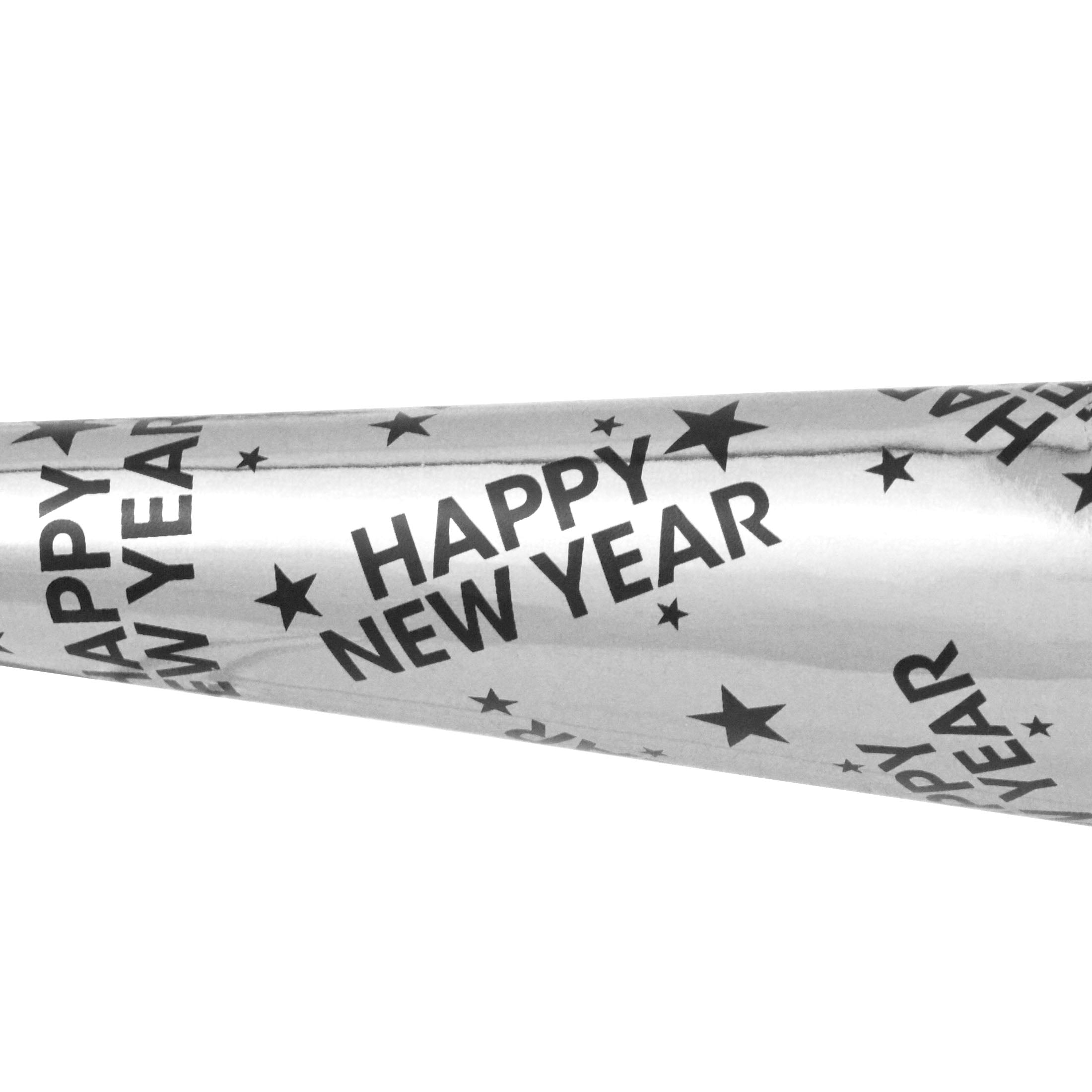 Perles métalliques argentées du Nouvel An avec corne, 1 pièce, décorations festives, une façon originale de célébrer avec style, adulte