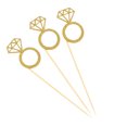 thumbnail image 2 of Paquete de 50 adornos para cupcakes con purpurina dorada, mini anillo de diamantes, decoración para tartas para matrimonio, compromiso, aniversario, cumpleaños, San Valentín, decoración de tartas Adepaton Utensilios de Horneado y Reposteria, 2 of 5