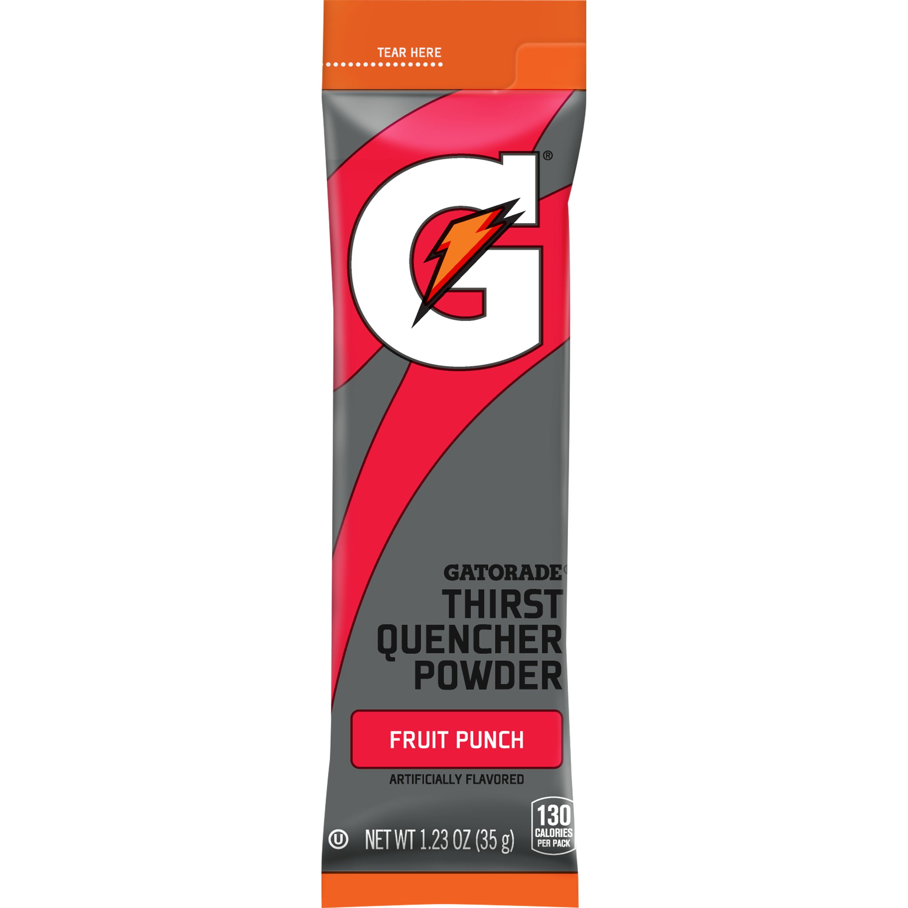 Gatorade Thirst Quencher Fruit Punch Sports Drink Mix Powder, 1.23oz, 10 Count Packets