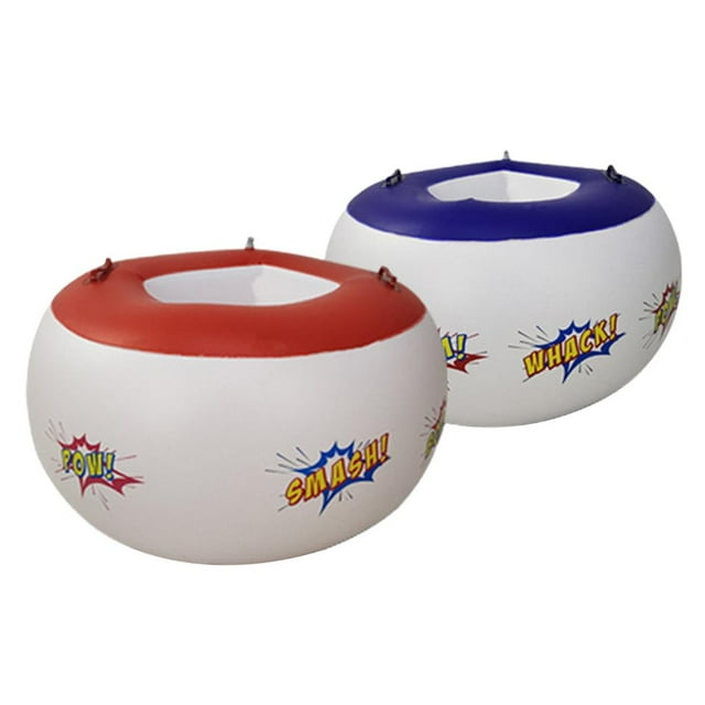 2 piezas de tamaño grande para niños, cuerpo de niño, infbles, de burbujas de parachoques rojo y azul CUTICAT Pelotas inflables para niños