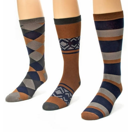 Core 3 Pair Pack - MUK LUKS Men's 3 Pair Crew Sock Pack