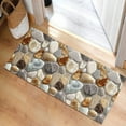thumbnail image 4 of ERK Corridor Stone Patterned Carpet 3D Pebble Pattern Entrance Mat Slip Washable,50x120cm, 4 of 5
