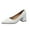 White, variant on Women's Casual Solid Color High Hills Shoes for Women Store Online Shoes Leather Pointed Toe Thick Womens Pumps Low Heel Italian Shoes for Women High Heel Fashion Shoes Heels for Women
