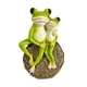 thumbnail image 5 of Rana de energía solar para jardín, estatua de rana en miniatura, decorativa, adorno de jardín único, linda escultura de animal de resina para, 5 of 9