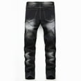 thumbnail image 4 of Tbopshirt Pants for Men,Men's Denim Pants Slim Elastic Slim Button Zipper Fashion Casual Pants Sweatpants for Men, 4 of 5