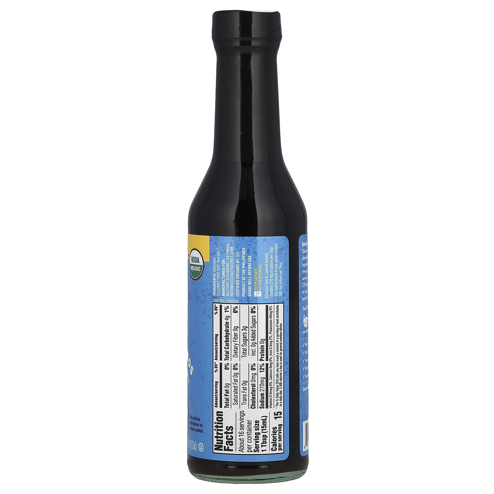 Coconut Secret, Coconut Aminos, Soy-Free Soy Sauce Alternative, Original , 8 fl oz Pack of 4
