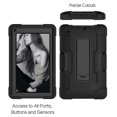 thumbnail image 4 of Goldcherry For RCA Voyager 7" Case, RCA Voyager Pro+ 7" Case,Hybrid Heavy Duty Defender Shockproof Protective with Built-in Stand for RCA Voyager/RCA Voyager II 7 Inch Tablet(Black+Black), 4 of 6